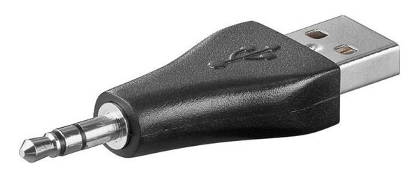 ΑΝΤΑΠΤΟΡΑΣ AUDIO GOOBAY USB M σε 3.5mm jack 93981, 3pin, μαύρο