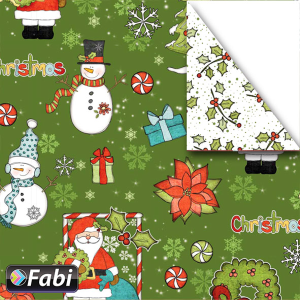 ΧΑΡΤΟΝΙ ΦΩΤΟ FABI ΧΜΑS SANTA GREEN  50X70 1455087