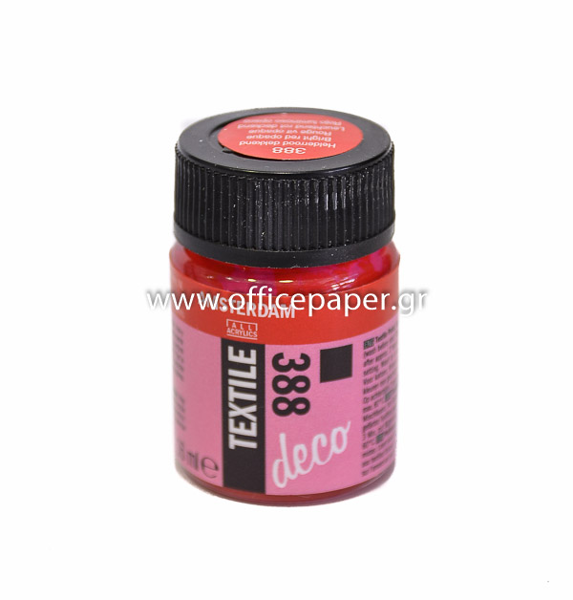 ΧΡΩΜΑ DECORFIN ΓΙΑ ΥΦΑΣΜΑ 16ml BRIGTH RED OPAQUE Νο388