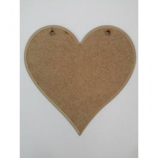 ΞΥΛΙΝH ΚΑΡΔΙΑ 24Χ24εκ.6mm MDF ME ΤΡΥΠΑ+ΠΡΟΦΙΛ Νο:069902029-K0370