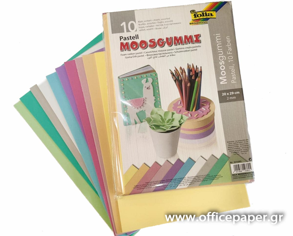 ΑΦΡΩΔΕΣ ΦΥΛΛΑ FOLIA  20Χ29εκ. 2mm ΣΕ ΜΠΛΟΚ 10 ΦΥΛΛΑ/ΧΡΩΜΑΤΑ Νr.231095