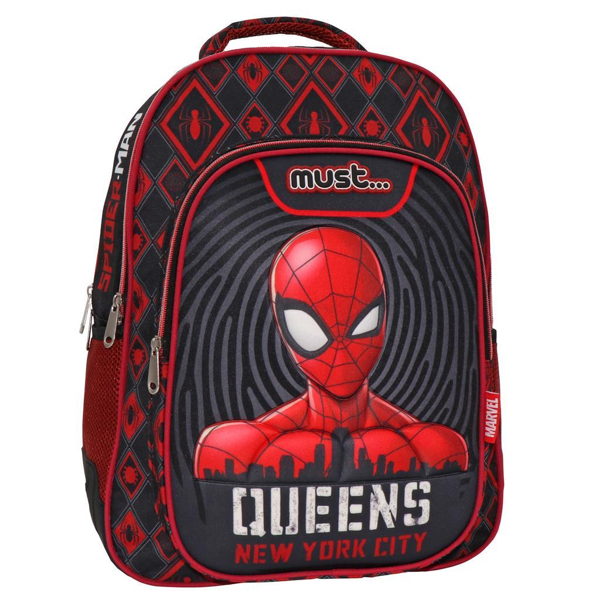 Σχολική Τσάντα Πλάτης Δημοτικού Spiderman Queens New York City Must 3 Θήκες