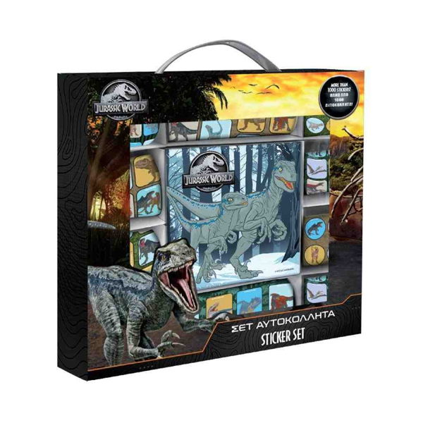 ΑΥΤΟΚΟΛΛΗΤA ΣΕΤ 1000 ΤΕΜ JURASSIC  ΣΕ ΚΟΥΤΙ 000570934