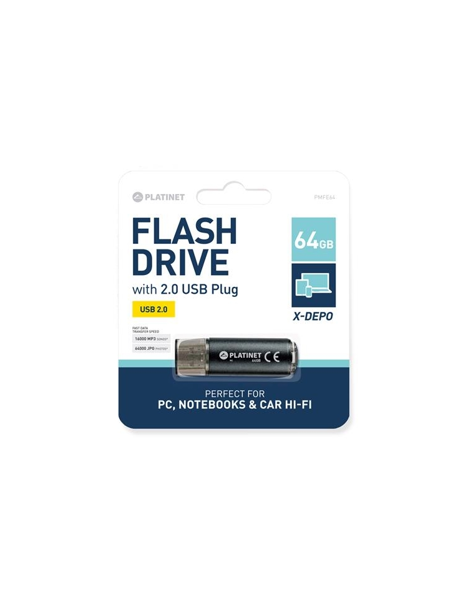 MNHMH USB PLATINET 64GB X-DEPO BLACK