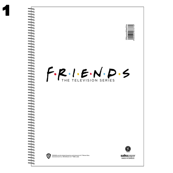 ΤΕΤΡΑΔΙΟ ΣΠΙΡΑΛ MONO SALKO  FRIENDS Vol 1 21X29 60Φ-120σελ. ΘΕΜΑΤΑ 2 7377  2022