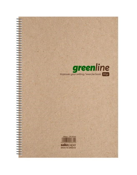 ΤΕΤΡΑΔΙΟ ΣΠΙΡΑΛ SALKO GREENLINE 17X25 30Φ*60σελ. ΘΕΜΑΤΑ 1