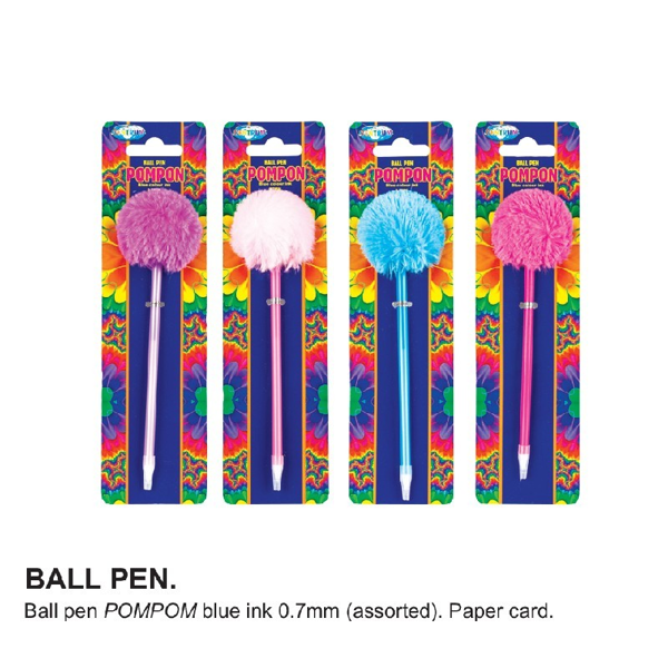 ΣΤΥΛΟ POMPON CENTRUM  20εκ. ΧΡΩΜΑ ΓΡΑΦΗΣ ΜΠΛΕ 0.7mm  No 80619 ASSORTED