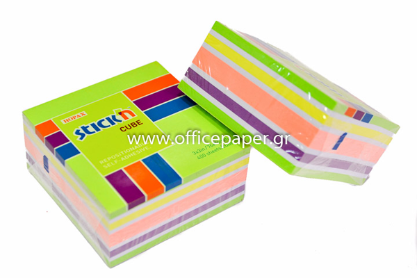 ΧΑΡΤΑΚΙΑ ΚΥΒΟΣ ΑΥΤΟΚ. HOPAX 75Χ75 400Φ 6 ΧΡΩΜ. PASTEL No21537