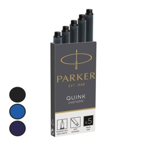 ΑΜΠΟΥΛΕΣ ΜΕΛΑΝΗΣ ΠΕΝΑΣ PARKER ΜΠΛΕ ΣΕΤ 5τεμ.