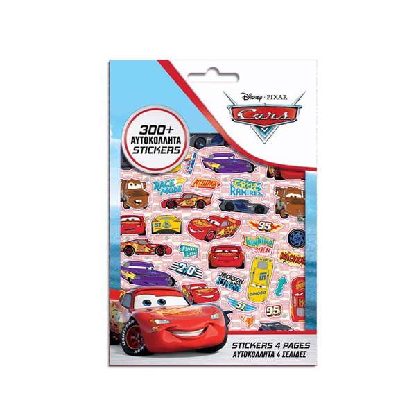Αυτοκόλλητα Disney Cars Μπλοκ 300 Τμχ., 14,5x21,5 εκ.