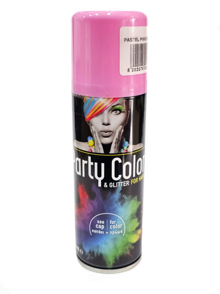 ΣΠΡΕΥ ΧΡΩΜΑ ΜΑΛΛΙΩΝ ΡΟΖ PARTYCOLOR