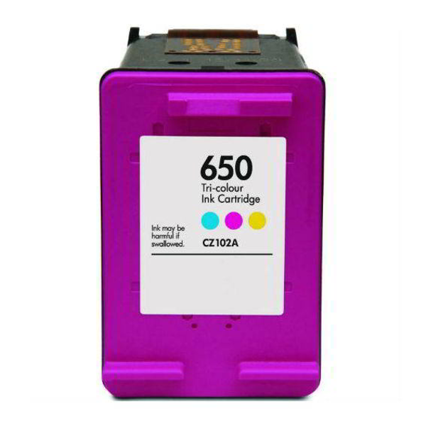 ΜΕΛΑΝΗ HP 650XL 14MLCOLOR ΣΥΜΒΑΤΗ CZ102AE  600+ PAGES* (X3)