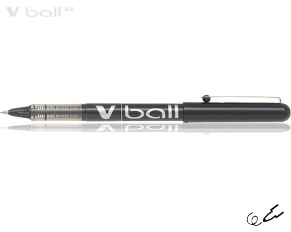 ΣΤΥΛΟ  PILOT  V-BALL  0,5 mm  (EX-FINE)  ΜΑΥΡΟ