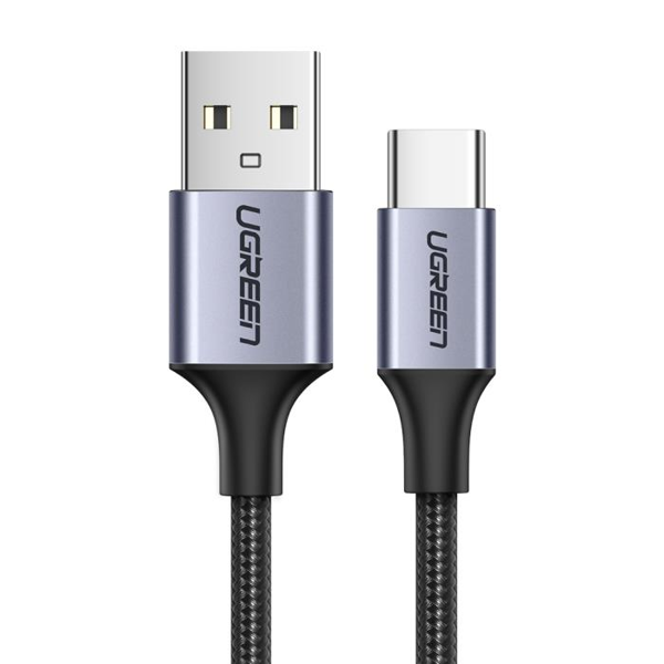 ΚΑΛΩΔΙΟ UGREEN US288 TYPE-C 2M BLACK 3A BRAIDED  60128