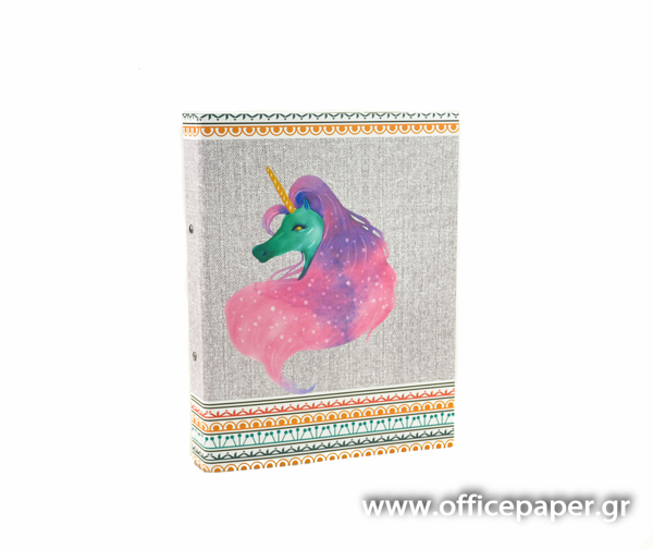 ΚΛΑΣΕΡ ΧΑΡΤΙΝΟ Α4 4X24X32cm 2 ΚΡΙΚΟΙ UNICORN ΠΡΑΣΙΝΟ-ΡΟΖ