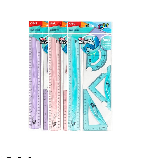 ΓΕΩΜΕΤΡΙΚΟ ΣΕΤ DELI FLEXIBLE  TWIST ME 4 TMX 30εκ. EH23