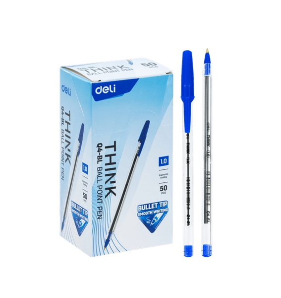 ΣΤΥΛΟ DELI Q4-BL (ΤΥΠΟΥ BIC CRISTAL) ΧΡΩΜΑ ΜΠΛΕ ΓΡΑΦΗ 1.0mm