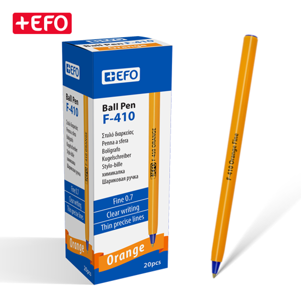 ΣΤΥΛΟ EFO ORANGE 0.7mm ΜΠΛΕ ΜΕ ΚΑΠΑΚΙ 384101