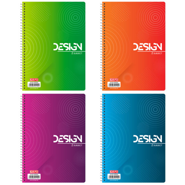 ΤΕΤΡΑΔΙΟ ΣΠ. DESIGN 17Χ25 Β5 2Θ 4 ΧΡΩΜΑΤΑ 60φ./120σελ.