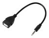 ΑΝΤΑΠΤΟΡΑΣ POWERTECH καλώδιο 3.5mm σε USB 2.0 female CAB-J055, 0.5m, μαύρο
