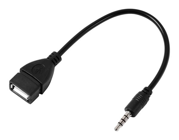 ΑΝΤΑΠΤΟΡΑΣ POWERTECH καλώδιο 3.5mm σε USB 2.0 female CAB-J055, 0.5m, μαύρο