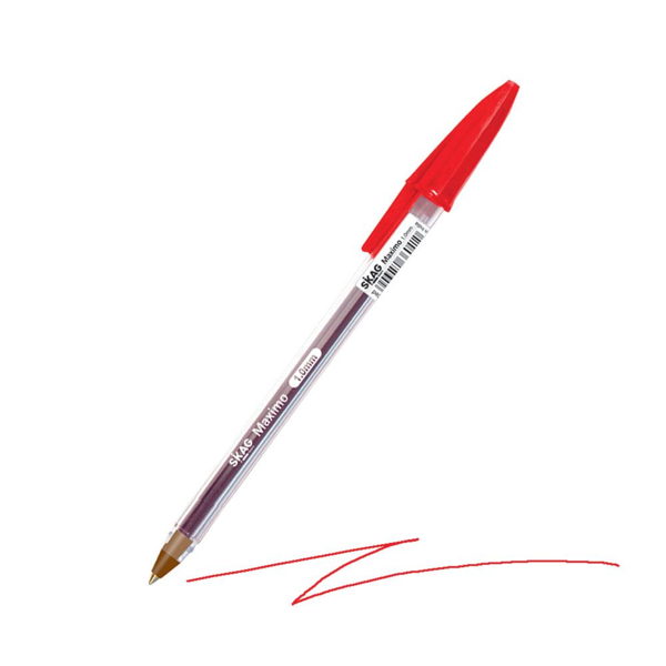 ΣΤΥΛΟ SKAG MAXIMO (ΤΥΠΟΥ BIC CRISTAL) ΧΡΩΜΑ ΚΟΚΚΙΝΟ ΓΡΑΦΗ 1.0mm