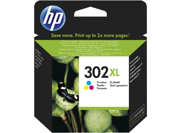 ΜΕΛΑΝΗ HP 302XL COLOR F6U67AE ABE 480PAGES 8.5ml