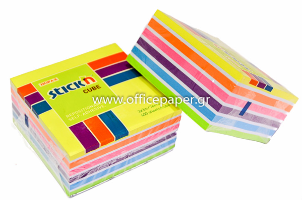 ΧΑΡΤΑΚΙΑ ΚΥΒΟΣ ΑΥΤΟΚ. HOPAX 75Χ75 400Φ 6 ΧΡΩΜ. PASTEL No21538