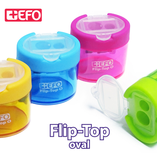 ΞΥΣΤΡΑ +EFO ΒΑΡΕΛΑΚΙ FLIP-TOP OVAL 380251 ΓΑΛΑΖΙΑ 4Χ4.5ΧΦ3.5cm