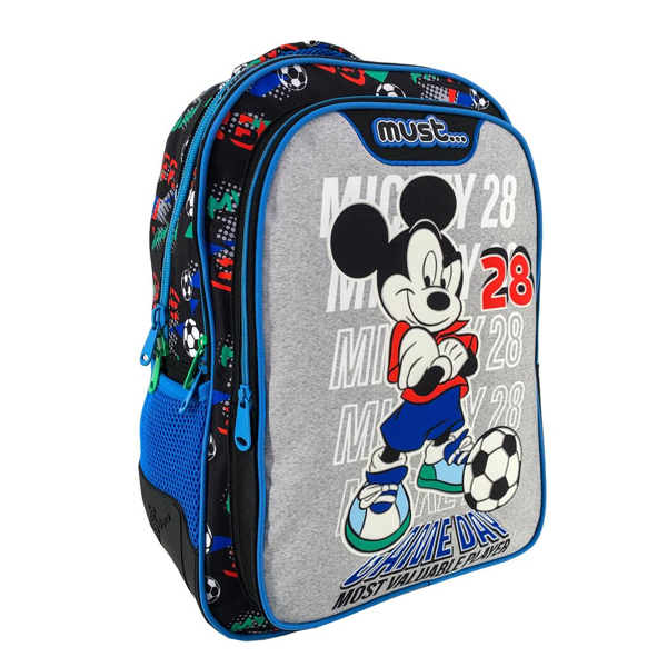ΤΣΑΝΤΑ ΣΧΟΛΙΚΗ ΠΛΑΤΗΣ ΔΗΜΟΤΙΚΟΥ DISNEY MICKEY MOUSE GAME DAY MUST 3 ΘΗΚΕΣ 000562933 2022