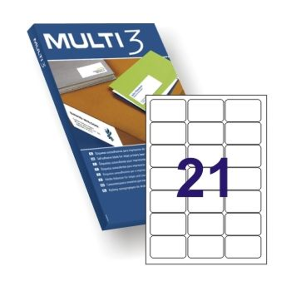ΕΤΙΚΕΤΕΣ MULTI 3  63.5X38.1mm  Π100Φ LASER-INKJET-COPY