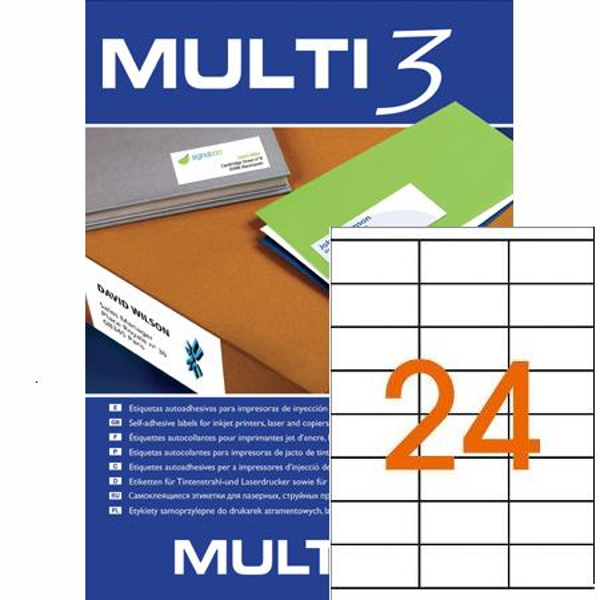 ΕΤΙΚΕΤΕΣ MULTI 3  70X33.8mm  Π100Φ LASER-INKJET-COPY