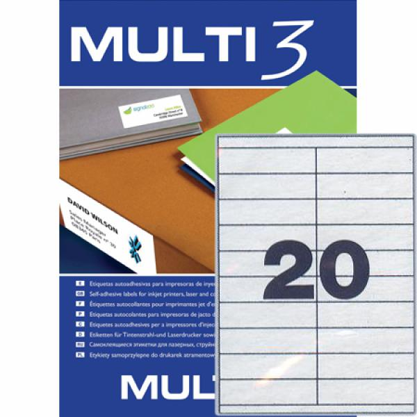 ΕΤΙΚΕΤΕΣ MULTI 3  105X29mm  Π100Φ LASER-INKJET-COPY
