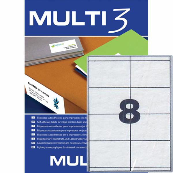 ΕΤΙΚΕΤΕΣ MULTI 3  105Χ70mm  Π100Φ LASER-INKJET-COPY