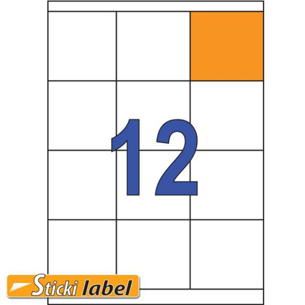 ΕΤΙΚΕΤΕΣ STICKY  70X67,7mm 30/Φ/Α4  Π100Φ  1200 LABLES LASER-INK-COPY