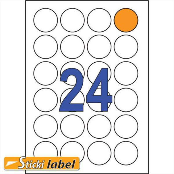 ΕΤΙΚΕΤΕΣ STICKY  40mm (στρόγγυλη)  Π100Φ LASER-INK-COPY