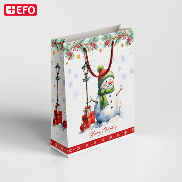 ΣΑΚΟΥΛΑ ΔΩΡΟΥ ΧΑΡΤΙΝΗ +EFO ΧΙΟΝΑΘΡΩΠΟΣ 32x42x12cm 1 TEM 860733