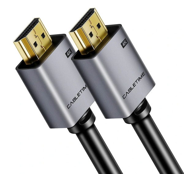 ΚΑΛΩΔΙΟ HDMI CABLETIME καλώδιο HDMI 2.0 AV566, 4k/60hz, 2m, μαύρο