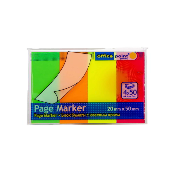 ΣΕΛΙΔΟΔΕΙΚΤΕΣ OFFICE-POINT 4X20X50mm 50Φ/ΧΡΩΜΑ NEON