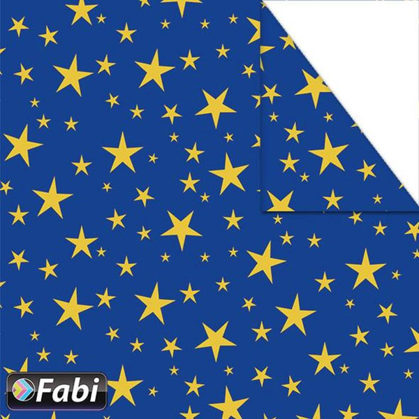 ΧΑΡΤΟΝΙ ΦΩΤΟ FABI XMAS ΑΣΤΕΡΙΑ-YELLOW GOLD-ΣΕ ΜΠΛΕ  50X70 1455021