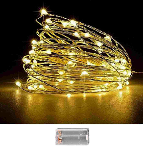 ΛΑΜΠΑΚΙΑ ΜΠΑΤΑΡΙΑΣ 100 LED copper ΘΕΡΜΟ ΛΕΥΚΟ ΣΤΑΘΕΡΑ ΣΕ ΣΕΙΡΑ 10.3 ΜΕΤΡΑ ip20 93-3485