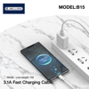 ΚΑΛΩΔΙΟ JELLICO TYPE-C  1M 3.1A DATA-FAST CHARGE B15 WHITE