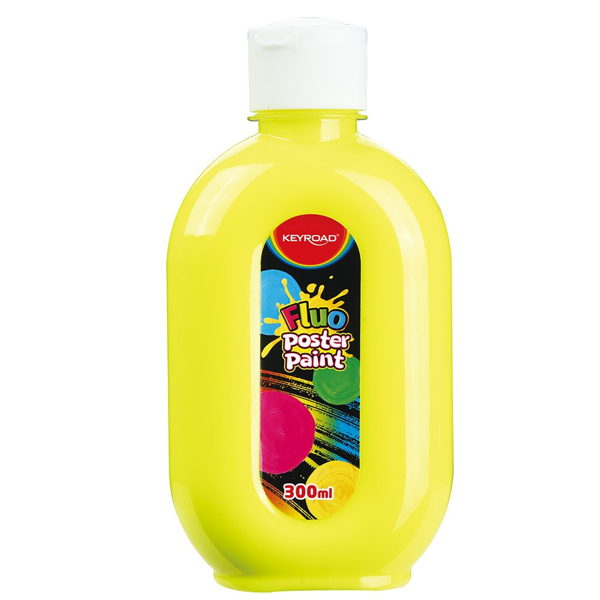 ΤΕΜΠΕΡΑ KEYROAD POSTER PAINT FLUO NEON 300ml ΚΙΤΡΙΝΟ KR-972108