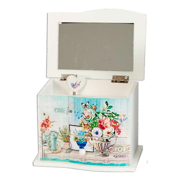 ΜΠΙΖΟΥΤΙΕΡΑ ΞΥΛΙΝΗ 11x14.4x10.2cm ΜΕ ΚΑΘΡΕΠΤΗ ΚΑΙ ΣΥΡΤΑΡΙ ΛΟΥΛΟΥΔΙΑ-ΒΑΖΑ