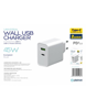 ΦΟΡΤΙΣΤΗΣ ΤΟΙΧΟΥ PLATINET 45Watt TYPE C PD3.0+USB2.4A