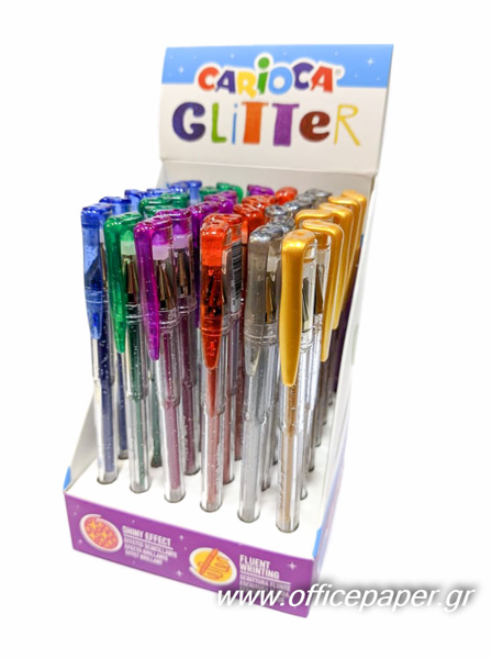 ΣΤΥΛΟ GLITTER CARIOCA 15εκ. ΔΙΑΦΟΡΑ ΧΡΩΜΑΤΑ 42166