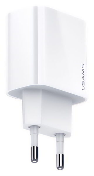 ΦΟΡΤΙΣΤΗΣ ΜΠΡΙΖΑΣ USAMS   US-CC118, 1x type-C, PD3.0 20W 3A, λευκός