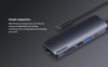HUB USB Type-C USAMS SJ463, 1x USB 3.0, 1x USB 2.0, Micro SD, γκρι