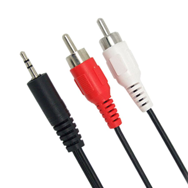 ΚΑΛΩΔΙΟ POWERTECH 2 x RCA Male / Jack 3,5mm Male - 5m