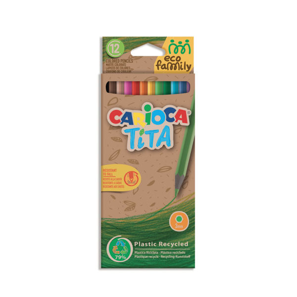 ΞΥΛΟΜΠΟΓΙΑ CARIOCA TITA ECO 12TEM ΜΕΓΑΛΗ 3mm TIP-FALL RESISTANT